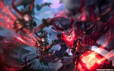 Роуз учится фотошопу — Blood Moon Kalista & Blood Moon Thresh Я пытаюсь... картинки