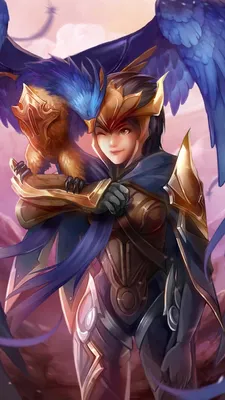 Скачать обои ID: 441804 / Video Game League Of Legends Phone Wallpaper, Quinn (League Of Legends), Птица, Доблесть (League Of Legends), 750x1334 скачать бесплатно картинки