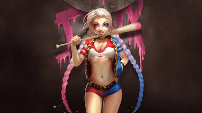 Скачать обои League Of Legends Harley Quinn Jinx картинки