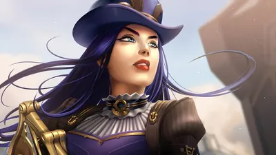 LOL Caitlyn LoL Art PC Desktop 4K Wallpaper \ u0026 Artwork картинки