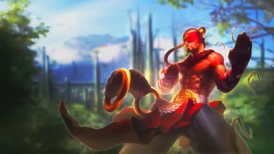 Lee Sin (League Of Legends) обои 1366x768 (ноутбук) обои на рабочий стол картинки