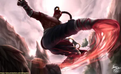 ArtStation - Lee Sin League Of Legend WIld Rift Splash Art картинки