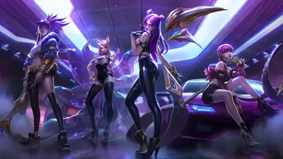 361684 K/DA Akali Ahri KaiSa Evelynn Skins Splash Art League of Legends LoL lol 4k - Rare Gallery HD Wallpapers картинки