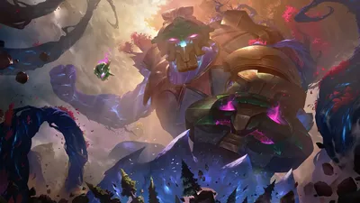 LOL Worldbreaker Maokai LoL Runeterra PC Обои для рабочего стола 4K \ u0026 Artwork картинки