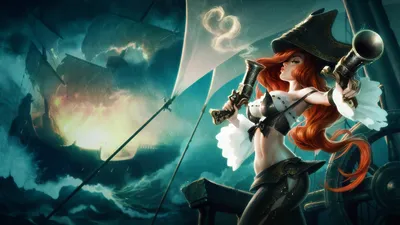 Картинки 4k Miss Fortune LoL Splash Art League of Legends Обои картинки