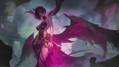 Morgana Pink Wings / League Of Legends Game - Motion Desktop - живые обои для рабочего стола картинки