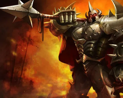 League Of Legends Champion Mordekaiser Master Of Metal Mage Fighter Creeping Death Siphon Of Destruction Mace Of Spades Iron Man HD обои 1920x1080: Wallpapers13.com картинки