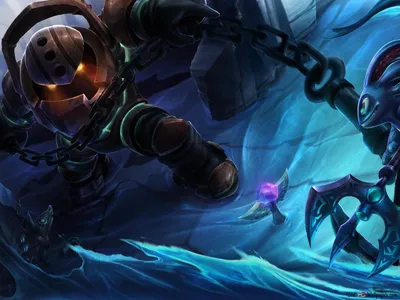 League of Legends – Nautilus gegen Fizz 2K Hintergrundbild herunterladen картинки