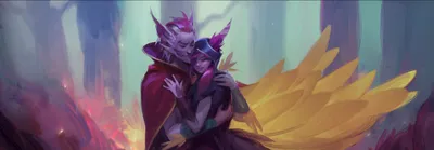 Rakan League Of Legends Xayah League Of Legends Обои - Разрешение:3901x1360 - ID:1320347 - wallha.com картинки