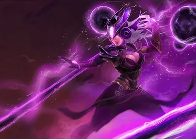 Картинки League of Legends волшебство syndra Dark Sovereign картинки