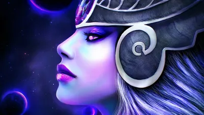 Обои ID: 97865 / лицо, фэнтази, фэнтезийная девушка, Syndra, League of Legends скачать бесплатно картинки