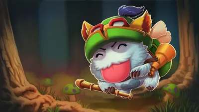 Обои League Of Legends, Poro, Teemo HD / Обои для рабочего стола и мобильного телефона картинки