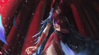 иллюстрация женского персонажа с розовыми волосами, League of Legends, Xayah (League of Legends) HD обои | Обои Блики картинки