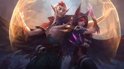 Скачать обои ID: 407976 / Video Game League Of Legends Phone Wallpaper, Xayah (League Of Legends), Rakan (League Of Legends), 1080x1920 скачать бесплатно картинки