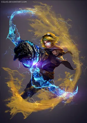 LOL, League Of Legends, Fan Art, Wallpaper, Campeões, Ezreal (от CGlas). | лол лига легенд, лига легенд, легенда о героях картинки