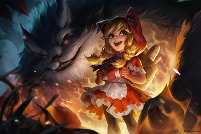 Red Rift 'Annie' Wild Rift Splash Art - League of Legends (LOL) 4K скачать обои картинки