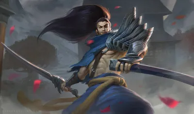 Скачать Yasuo Cool League Of Legends Art Wallpaper картинки