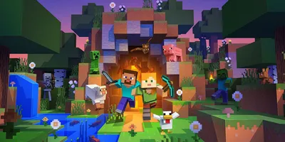 Поклонник Minecraft воссоздает обои Launcher в игре картинки