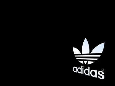 Черный логотип Adidas Обои картинки