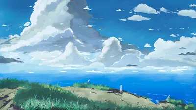 Скачать обои, Скачать 1920x1080 makoto shinkai солнечный свет 5 сантиметров в секунду аниме небоскребы 1920x1080 обои Обои – Скачать обои бесплатно картинки