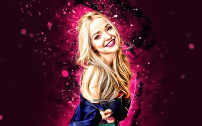 Скачать обои Dove Cameron, 4k, Purple neon lights, Hollywood, american Actress, movie stars, Dove Olivia Cameron, американская знаменитость, Dove Cameron 4K для монитора с разрешением 3840x2400. Высококачественные обои HD картинки картинки