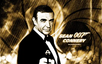 Обои пистолет, надпись, черный фон, Джеймс Бонд, Шон Коннери, Sean Connery, 007, Джеймс Бонд, агент 007, костюм чёрный картинки на рабочий стол, раздел рендеринг - скачать картинки