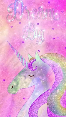 Dream Big Unicorn, made by me #pastel #kawaii #fantasy #unicorn #pink  #galaxy #wallpapers #backgrounds | Einhorn картинки