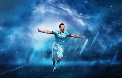 Скачать обои Sergio Aguero, 4k, аргентинские футболисты, вид сзади, Manchester City FC, neon lights, Sergio Leonel Aguero, soccer, Kun Aguero, Premier League, football, Man City для монитора с разрешением 3840x2400. Высокого качества картинки