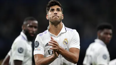 Скачать обои Marco Asensio, close-up, Real Madrid FC, black stone, Galacticos, испанские футболисты, La Liga, Marco Asensio Willemsen, grunge, Spain, soccer, football для монитора с разрешением 2880x1800. Высококачественные обои HD картинки картинки