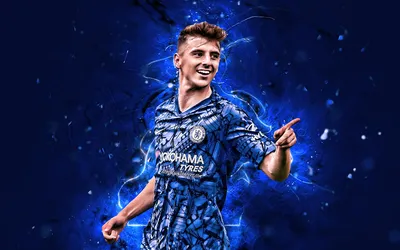 Скачать обои Mason Mount, 2019, Chelsea FC, english footballers, Premier League, soccer, Mount Chelsea, football, neon lights, England для монитора с разрешением 2880x1800. Высококачественные обои HD картинки картинки