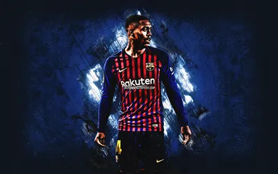 Скачать обои Malcom, Brazilian football player, FC Barcelona, ​​football, La Liga, Catalonia, Spain, blue creative background для монитора с разрешением 2880x1800. Высококачественные обои HD картинки картинки