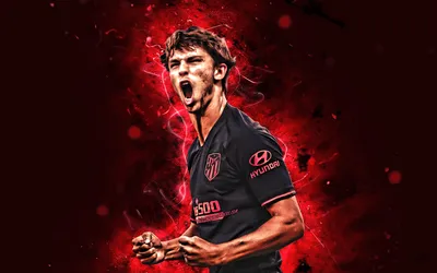 Скачать обои Joao Felix, 2019, Atletico Madrid FC, Portugal footballers, La Liga, Joao Felix Sequeira, midfielder, neon lights, soccer, LaLiga для монитора с разрешением 2880x1800. Высококачественные обои HD картинки картинки