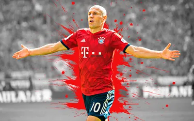 Скачать обои Arjen Robben, 4k, art, Bayern Munich, Dutch football player, splashes of paint, grunge art, creative art, Bundesliga, Germany, football для монитора с разрешением 2560x1600. Высококачественные обои HD картинки картинки