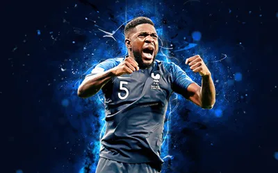 Скачать обои Samuel Umtiti, 4k, France national football team, портрет, лицо, французский футболист, молодой талантливый футболист для монитора с разрешением 3840x2400. Высококачественные обои HD картинки картинки