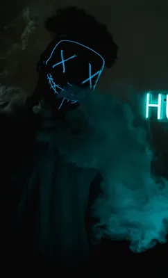 1280x2120 Mask Guy Hustle Neon Concept 5k iPhone 6+ HD 4k обои, изображения, фон, фото и картинки картинки