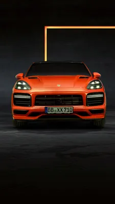 Porsche Cayenne Coupe 2019 Orange 4K Ultra HD Мобильные обои картинки