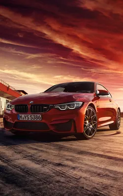 Красный BMW M4 Coupe 4K Ultra HD мобильные обои картинки