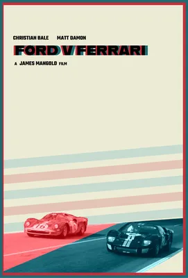 Американская мечта отправляется в путешествие в плакате Ford против Ferrari картинки