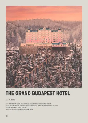 Минималистичные постеры фильмов — The Grand Budapest Hotel Minimal Movie Poster картинки