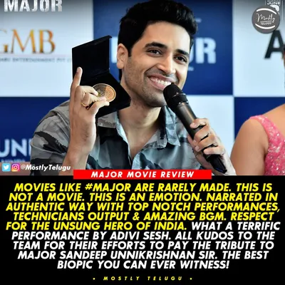 Mostly Telugu on Twitter: \"MAJOR Movie Review🎬😱👇 @MostlyTelugu #MAJOR #MajorTheFilm #MajorSandeepUnnikrishnan #AdiviSesh #SaieeManjrekar #MajorReview https://t.co/G1LBOkOWao\" / Twitter картинки