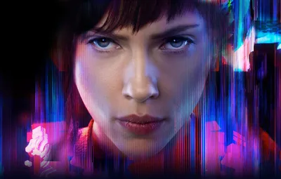 Wallpaper Scarlett Johansson, cinema, mecha, anime, movie, face, brunette,  film, manga, Ghost In The Shell, Major images for desktop, section фильмы -  download картинки