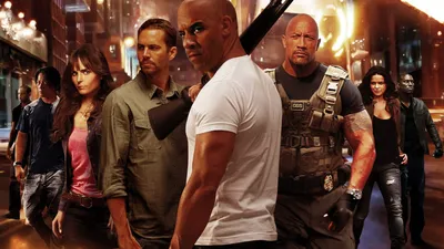 Fast & Furious 5 постер, фильмы, Форсаж, Дуэйн Джонсон, Пол Уокер, HD обои | Обои Блики картинки