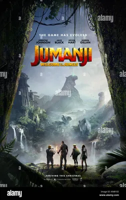 JUMANJI: Willkommen IM DSCHUNGEL, (псевдоним JUMANJI), постер, по ссылкам: Джек Блэк, Дуэйн «Скала» Джонсон, Кевин Харт, Карен Гиллан, 2017. ©Columbia Pictures/Courtesy Everett Collection Stockfotografie — Alamy картинки