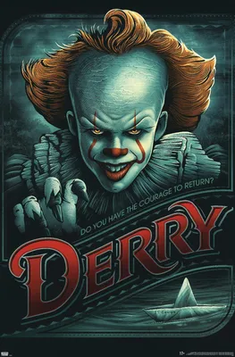 Amazon.com: Trends International IT - настенный постер Pennywise Derry, 22,375 x 34 \ картинки