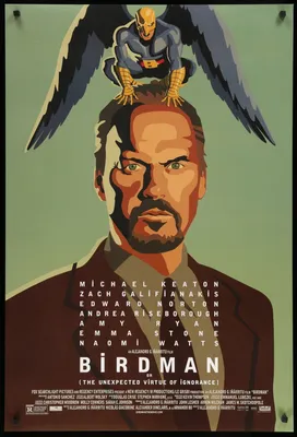 Birdman (2014) Original One-Sheet Movie Poster - Original Film Art - Vintage Movie Posters картинки