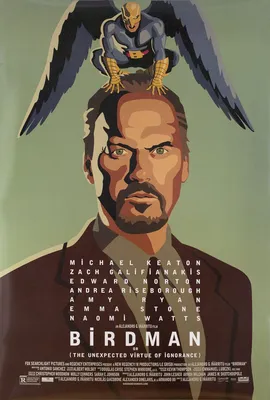 Birdman: Or (The Unexpected Virtue of Ignorance) 2014 США One Sheet Poster - Posteritati Movie Poster Gallery картинки