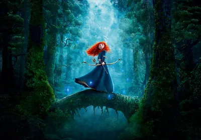 Тканые самоклеящиеся съемные обои Brave Merida Disney Modern Mur - Decalz.co картинки