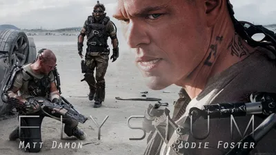 ELYSIUM научно-фантастический триллер апокалиптического действия футуристическая драма Дэймон киборг воин wallpaper | 2560x1049 | 628342 | обоиUP картинки