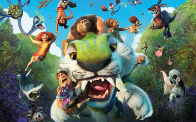 Обои анимационный фильм, The Croods, анимационный фильм, семейка, The Croods 2 картинки на рабочий стол, раздел фильмы - скачать картинки