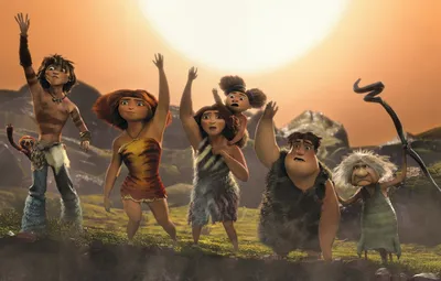 Скачать обои The Croods на Hulu и павлин картинки